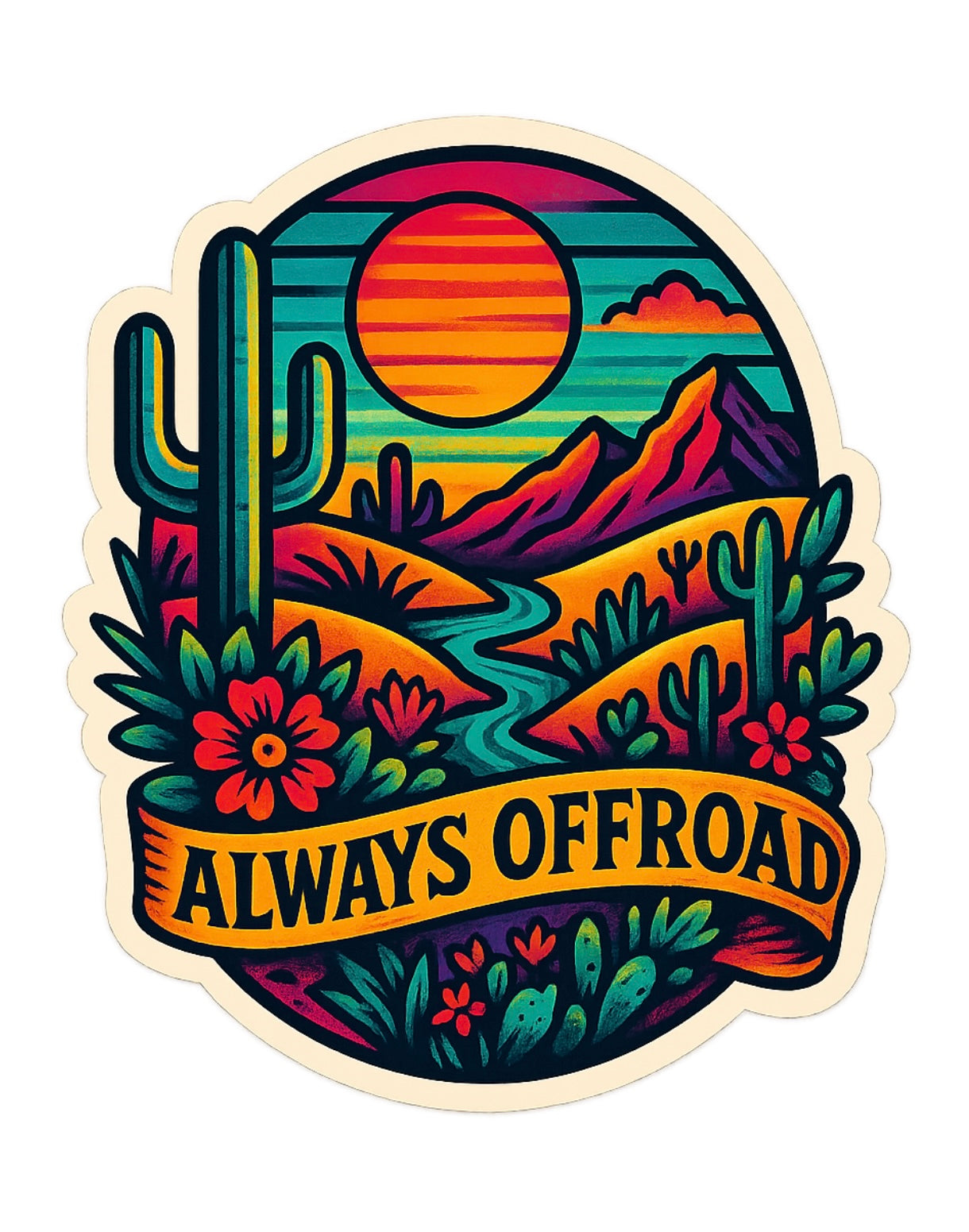 Desert Sunset Sticker